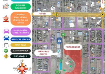 Fairgrounds, Carnival, and Parking Map