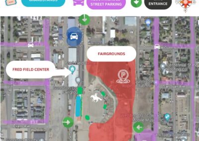 Fairgrounds, Carnival, and Parking Map