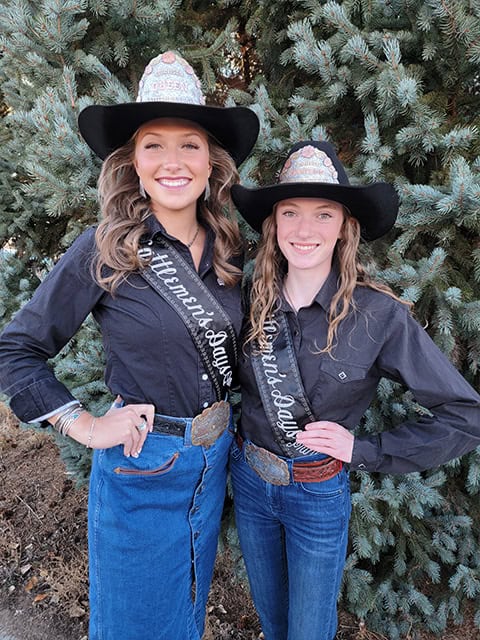 2025 Cattlemen's Days Queen, Aspen McNulty and Princess, Genevieve Williams.