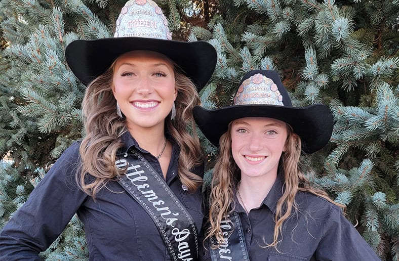 2025 Cattlemen's Days Queen, Aspen McNulty and Princess, Genevieve Williams.