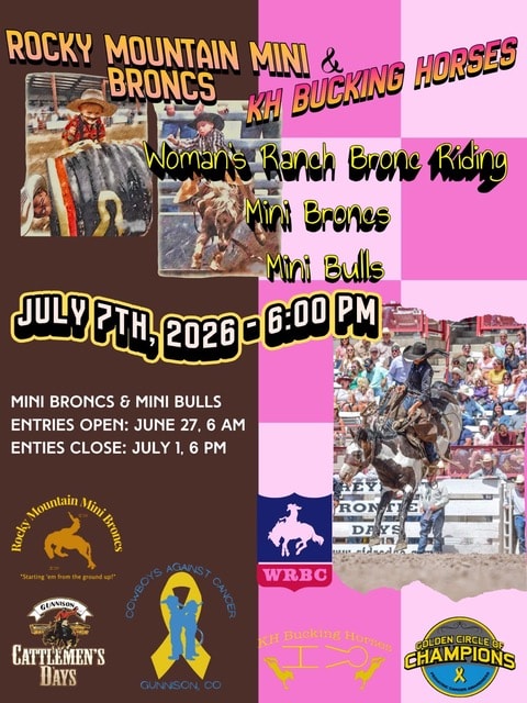 Mini Broncs and Mini Bulls Flyer; information on flyer follows.