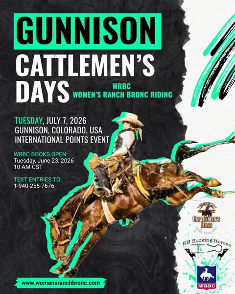 Women's Bronc riding flyer; information on flyer follows.